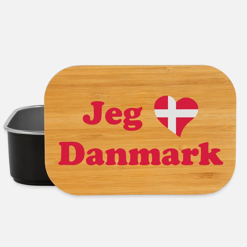 Jeg elsker Danmark - Ich liebe Dänemark - Lunch Box - Schwarz