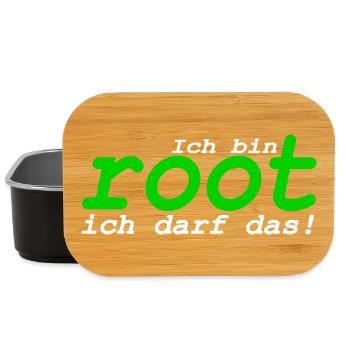 Ich bin root ich darf das - Lunch Box - Schwarz - Vorne