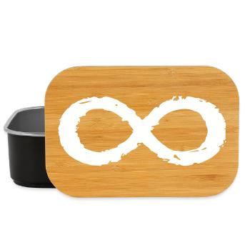 Infinity Sign Symbol Always and Forever - Lunch Box - black - Front