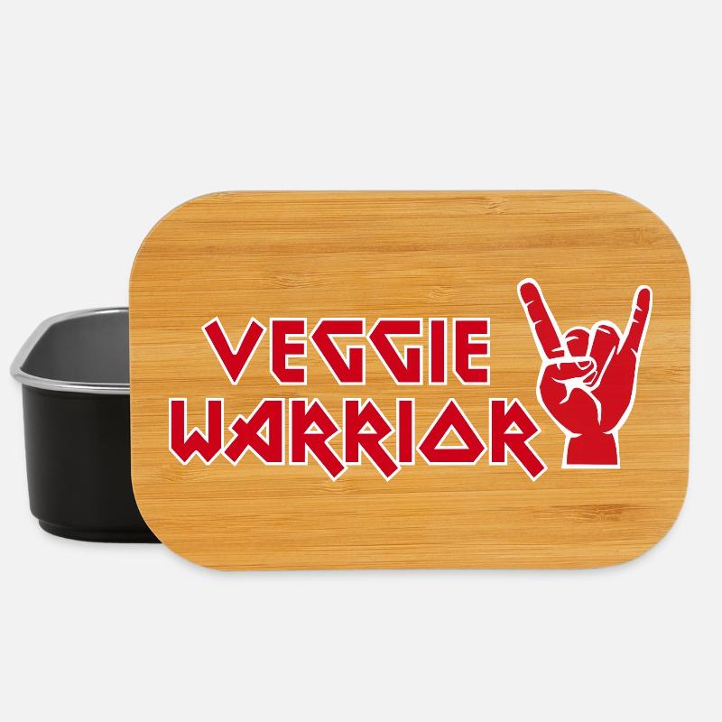 Veggie Warrior vegan métal rock à la main cool disant - Boîte à goûter - noir