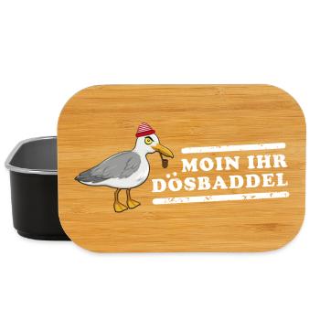 Coole Nordeutsche Möwe Moin ihr Dösbaddel - Lunch Box - Schwarz - Vorne
