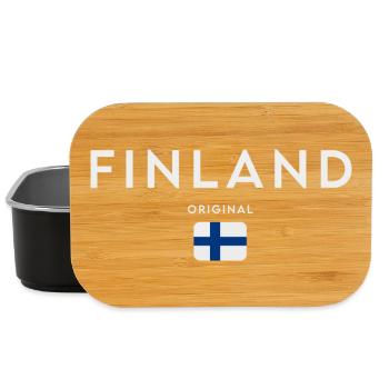Flag of Finland, Finnish pride - Lunch Box - black - Front