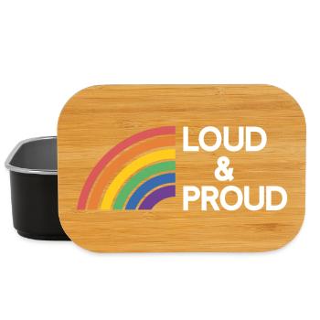 LGBTQ Pride Month - Laut und stolz - Lunch Box - Schwarz - Vorne