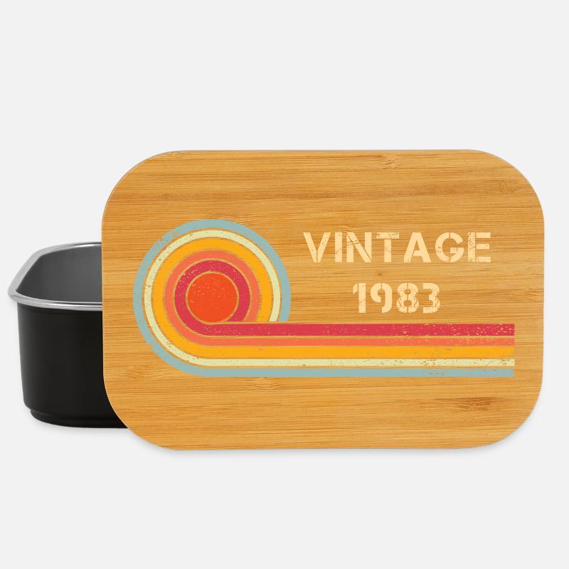 Vintage 1983 Geburtstag Retro Design - Lunch Box - Schwarz