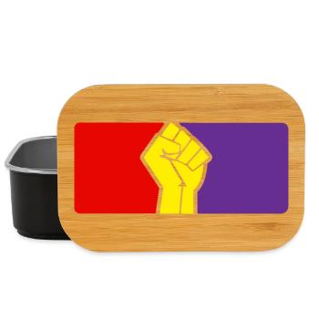 Spanische Republik Flagge und Faust - Lunch Box - Schwarz - Vorne
