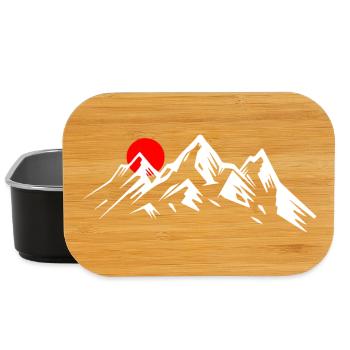 Lever de soleil alpin sur les sommets - Boîte à goûter - noir - Devant