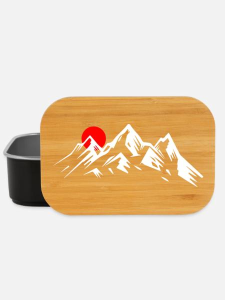 Alpiner Sonnenaufgang über den Gipfeln - Lunch Box - Schwarz