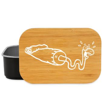 Serpent blanc et tube de gouache - Boîte à goûter - noir - Devant