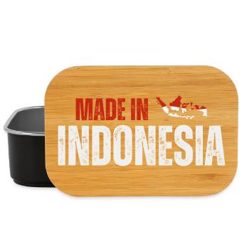 Made in Indonesia, Indonesian pride - Lunch Box - black - Front