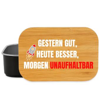 Good yesterday, better today, unstoppable tomorrow - Lunch Box - black - Front