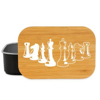Échiquier minimaliste Chess Silhouette - Boîte à goûter - noir - Devant