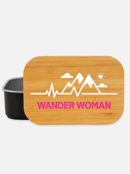 Herzschlag Wander Woman Berge Frauen - Lunch Box - Schwarz