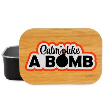 Calme comme une bombe Paradoxe Ironie Humour Blague explosive - Boîte à goûter - noir - Devant