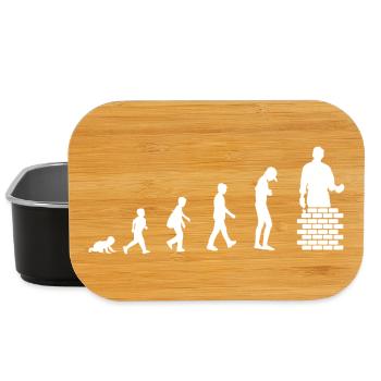 Evolution from baby to bricklayer / profession - Lunch Box - black - Front