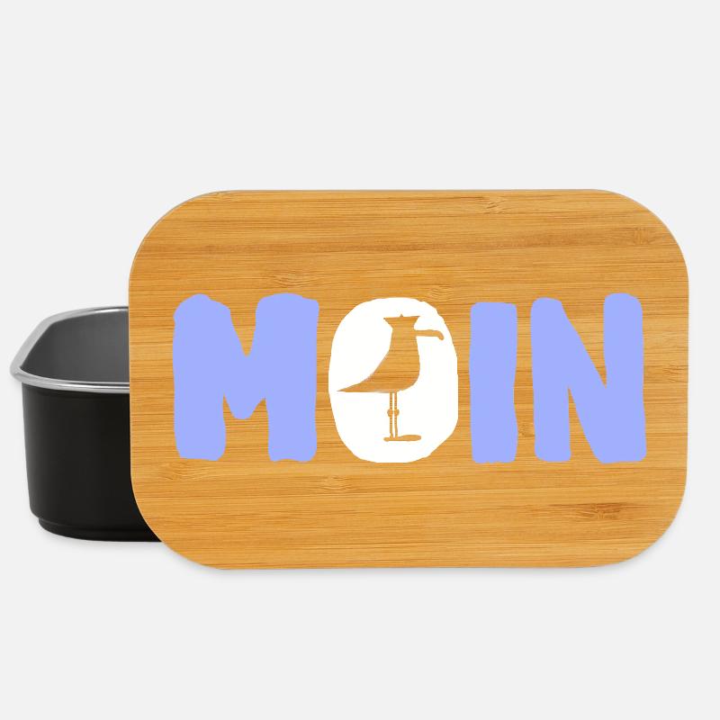 Moin mit die Möwe - Lunch Box - Schwarz