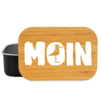 Moin mit die Möwe - Lunch Box - Schwarz - Vorne