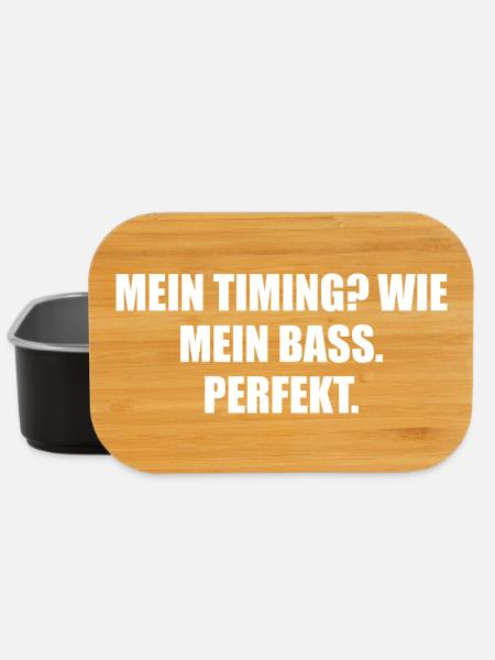 Mein Timing Mein Bass Perfekt - Lunch Box - Schwarz