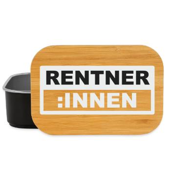 Lustiges Rentner-Design - Lunch Box - Schwarz - Vorne