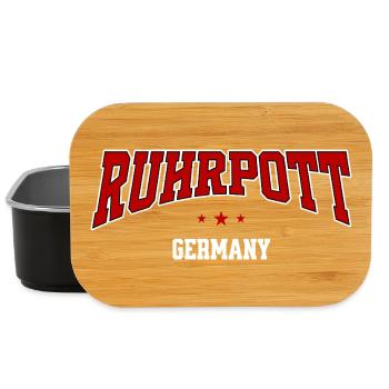 Ruhrpott Lettering – Germany Urban College Style - Lunch Box - black - Front
