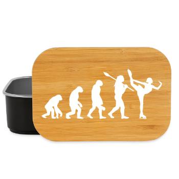 Evolution of Man Figure Skating Icey Skater Girl - Lunch Box - black - Front