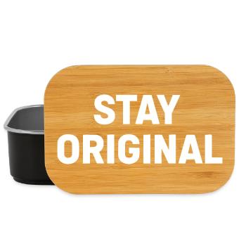 Stay Original Lettering – Contrast Print - Lunch Box - black - Front