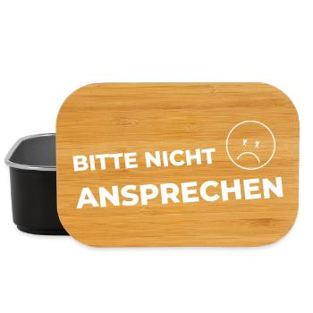 Bitte nicht ansprechen - Lunch Box - Schwarz - Vorne