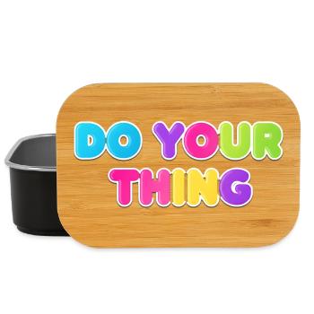 Colorful Do Your Thing Statement Design - Lunch Box - black - Front