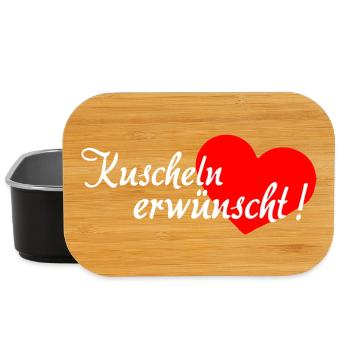 Cuddling Desired - White Red - Lunch Box - black - Front