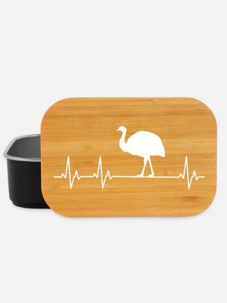 Ostrich - Emu- Nandu - Lunch Box - black