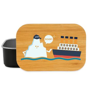 Titanic Funny Titanic and Ic-eberg Boop Parody - Lunch Box - black - Front