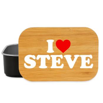 Ich liebe Steve - Lunch Box - Schwarz - Vorne