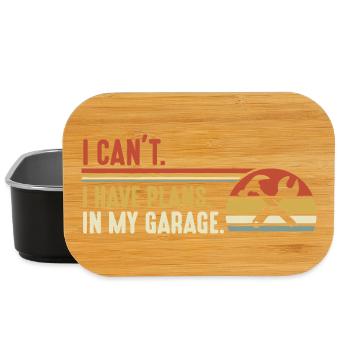 I Can't. I Have Plans In My Garage - Lunch Box - black - Front