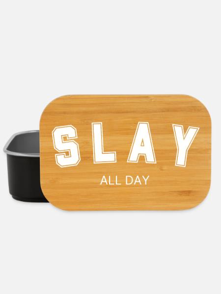 SLAY ALL DAY (white) Trikot Design - Lunch Box - Schwarz