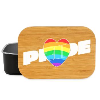 Cœur de la fierté - Rainbow Design - Boîte à goûter - noir - Devant