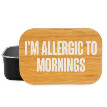 Vintage I'm Allergic To Mornings - Lunch Box - Schwarz - Vorne