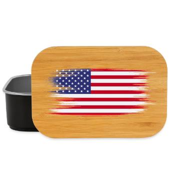 American Flag Brush - Lunch Box - black - Front