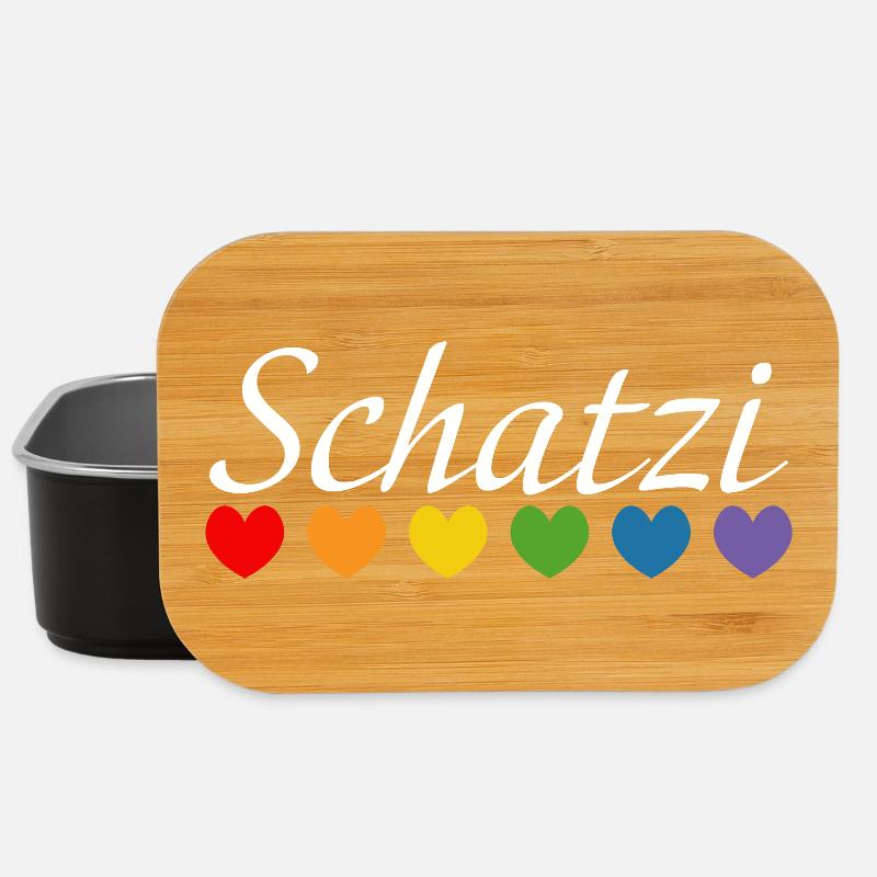 Regenbogenherz Schatzi LGBT lgbtqi queer - Lunch Box - Schwarz