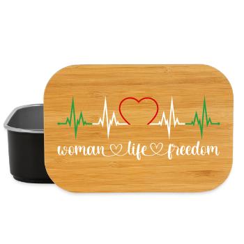 Woman Life Freedom Herzschlag Iran Frauenrechte - Lunch Box - Schwarz - Vorne