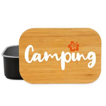 Camping Hawai Handschrift Camper Caravan Wohnmobil - Lunch Box - Schwarz - Vorne