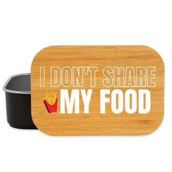 Teile mein Essen nicht - Lunch Box - Schwarz - Vorne