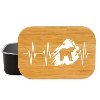 ice hockey pulse icon icehockey heartbeat icon - Lunch Box - black - Front