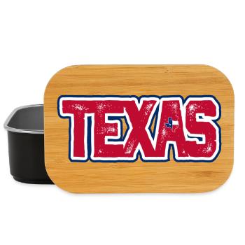 Texas Distressed Wordmark - Lunch Box - black - Front