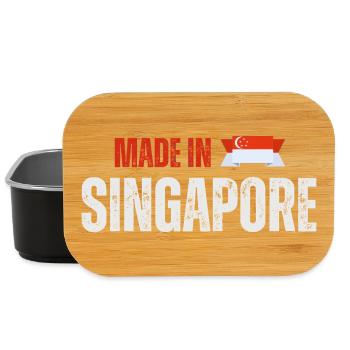Hergestellt in Singapur, singapurischer Stolz - Lunch Box - Schwarz - Vorne