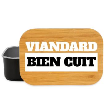 WELL-COOKED MEAT - BARBECUE HUMOR - Lunch Box - black - Front