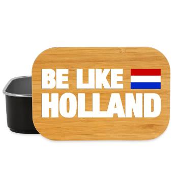Holland Flag Design Motiv - Lunch Box - Schwarz - Vorne