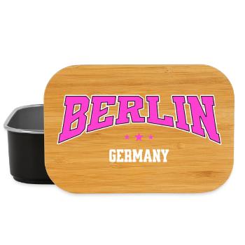 Berlin College style Allemagne Lettres rose - Boîte à goûter - noir - Devant