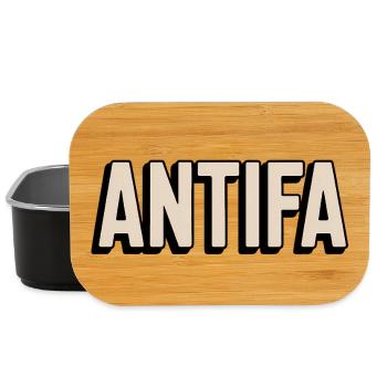 Antifa – Antifaschistisches Merch - Lunch Box - Schwarz - Vorne