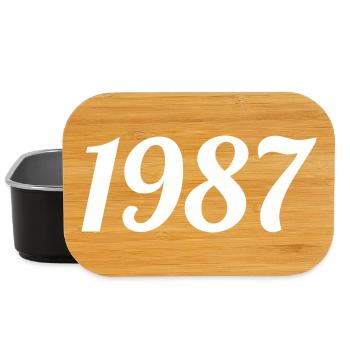 1987 Vintage 1987 Anniversaire Rétro 1987 Cadeau - Boîte à goûter - noir - Devant