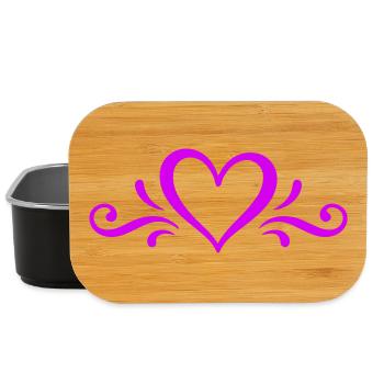 Herz Symbol - Lunch Box - Schwarz - Vorne