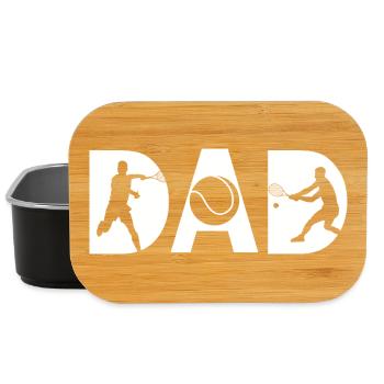 Tennis, père, père, tennis, père, tennis, - Boîte à goûter - noir - Devant